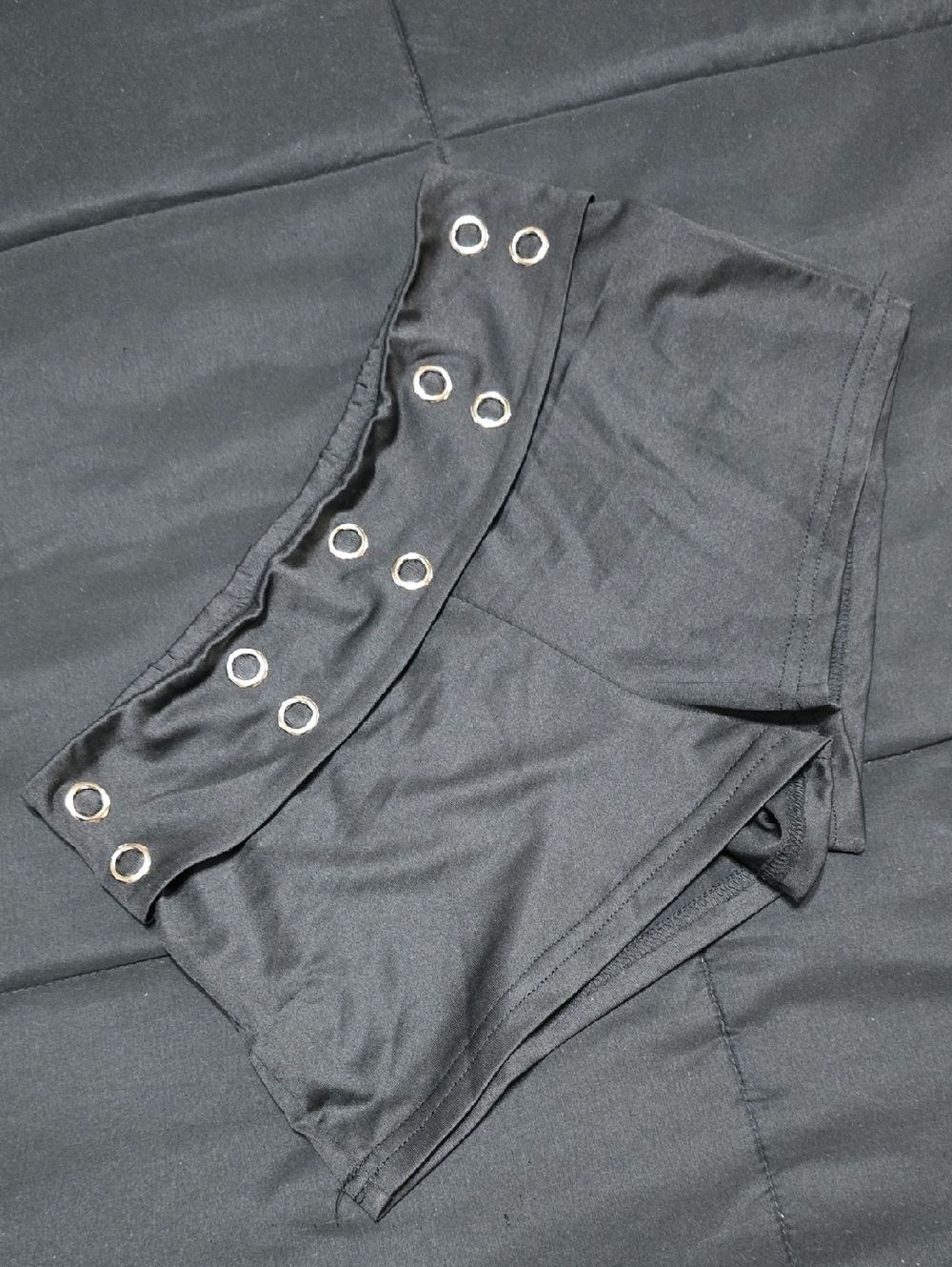 Black Silver Eyelet Bike Shorts